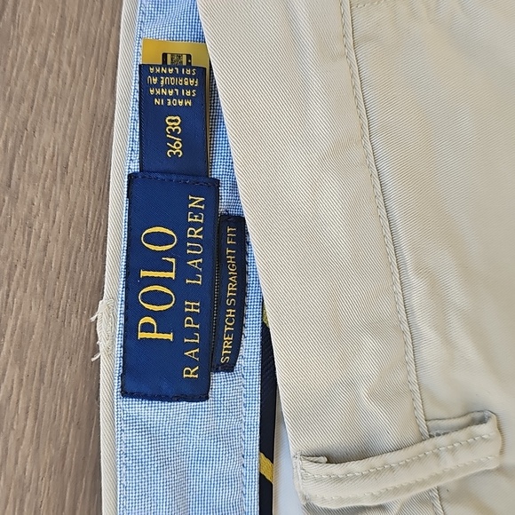 Ralph Lauren Tan Embroidered Chinos The Polo Chinos Sailing Size 36/30 - Picture 3 of 6